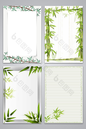 竹林竹子风景竹叶元素设计背景图图片