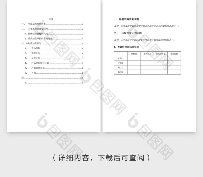 事业集团经营计划Word文档模板