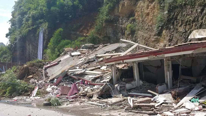 地震木质房屋倒塌音效素材