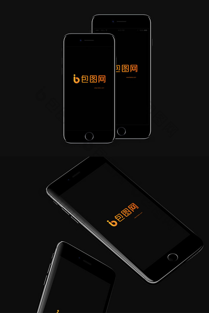 黑色炫酷苹果iPhone手机样机