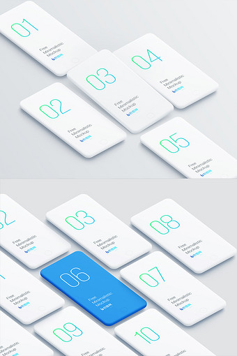 手机ui样机排版阵列样机图片下载