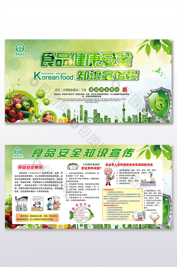 绿色食品安全健康知识宣传展板