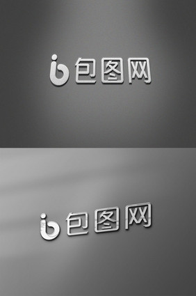 立体金属标题llogo样机智能贴图