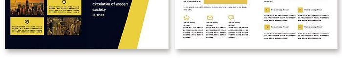 简约商业风黄色整套房地产画册设计