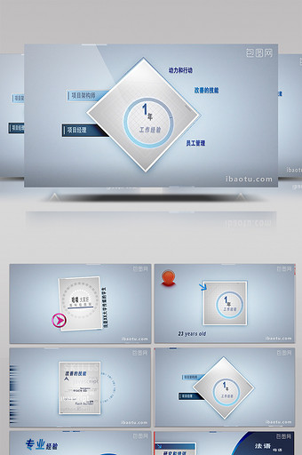 创意个人简历应聘公司视频AE模板图片