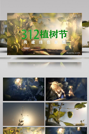 312植树节保护环境公益宣传ae模板图片