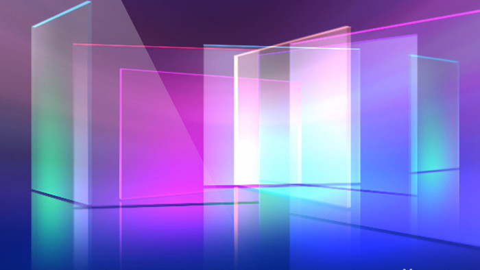 唯美光效紫色三维透明背景视频