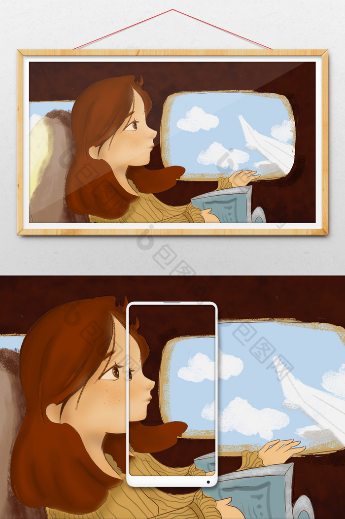 读书日的飞行插画图片图片