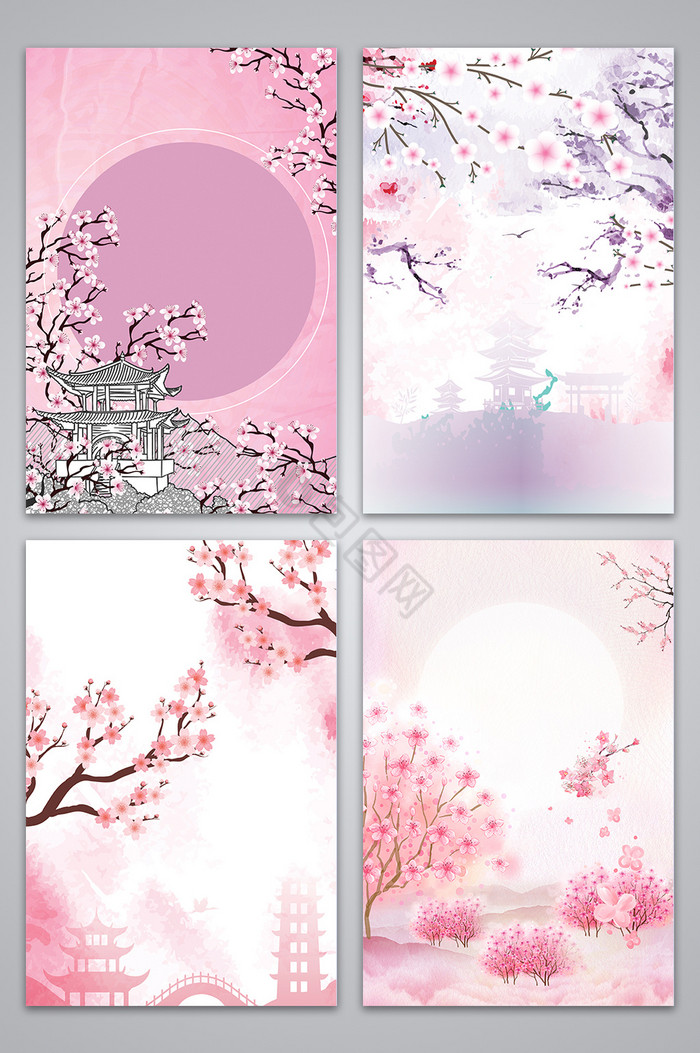 春游樱花节图图片