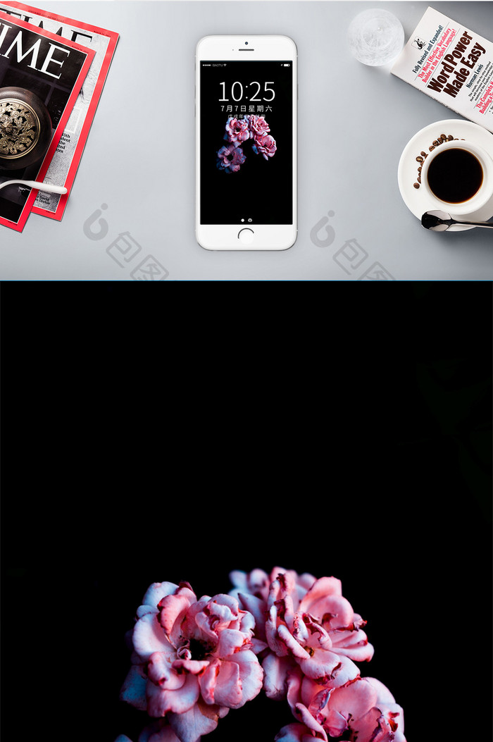 大气商业摄影玫瑰摄影手机配图设计