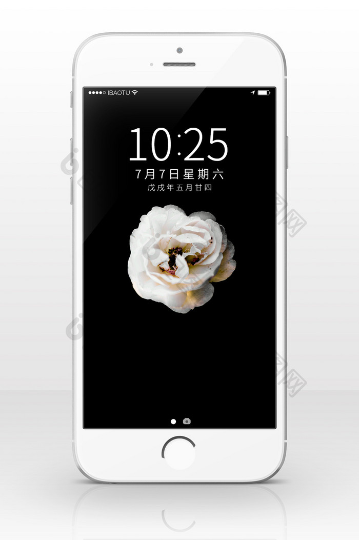 创意商业摄影白玫瑰摄影手机配图设计
