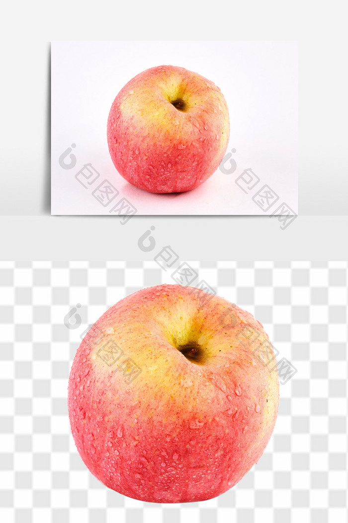 新鲜大苹果水果素材