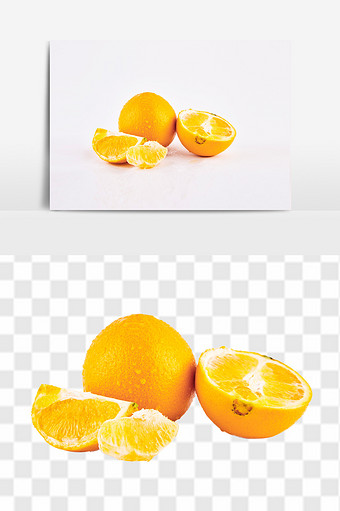 进口甜橙水果组合素材图片