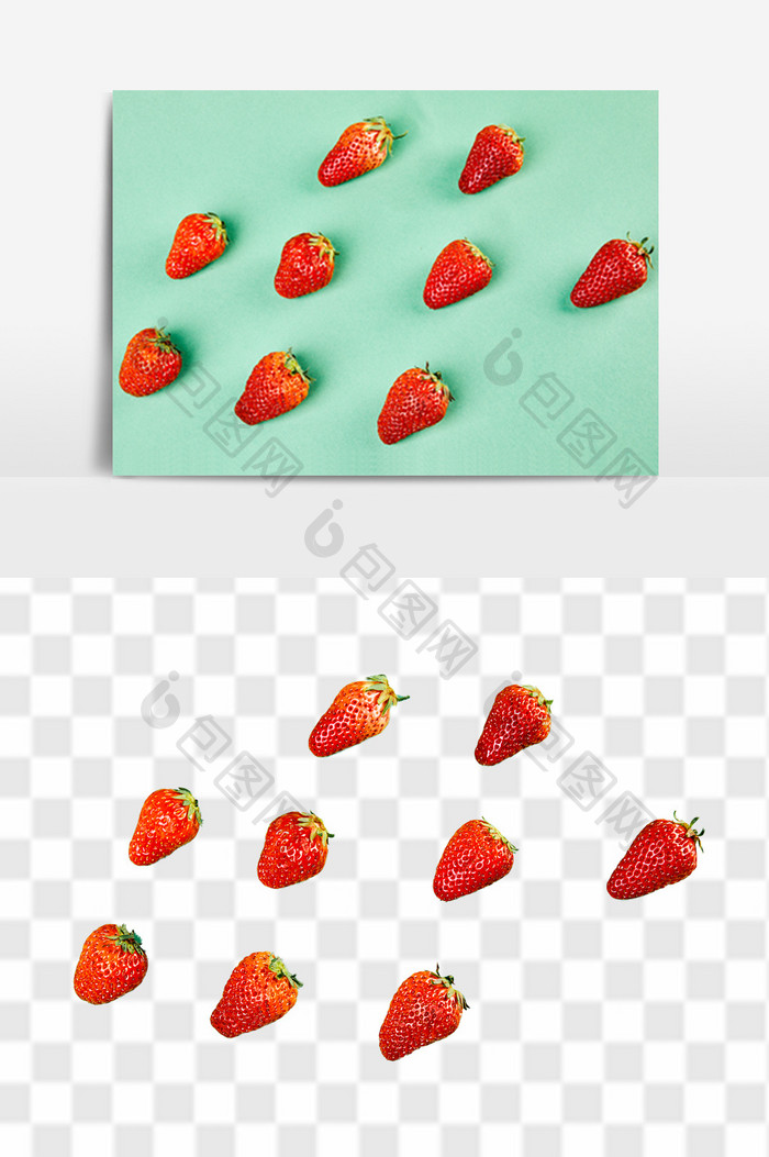 新鲜奶油草莓水果