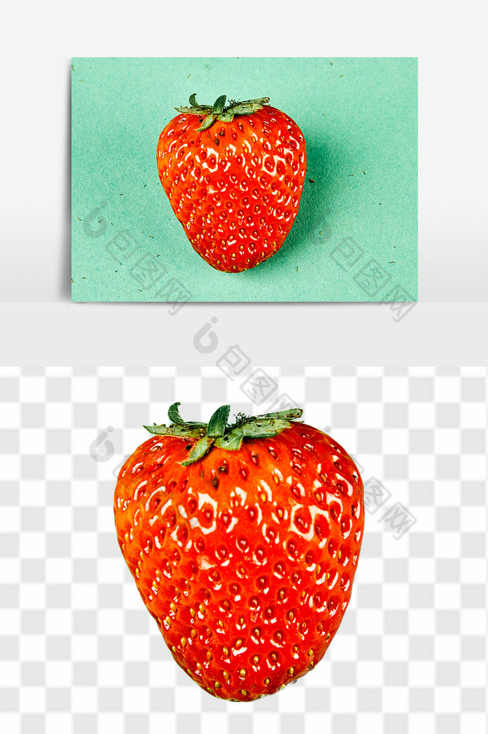 新鲜水果大草莓素材
