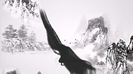 中国风水墨国学书画山水AE模板