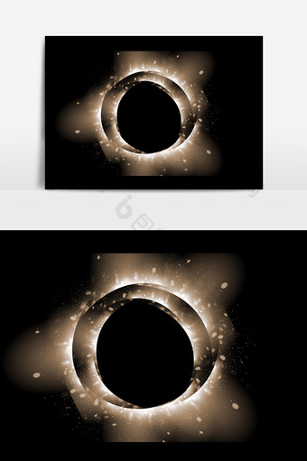 金光光芒螺旋元素素材图片