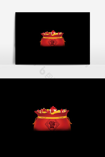 红色存钱罐装饰元素图片