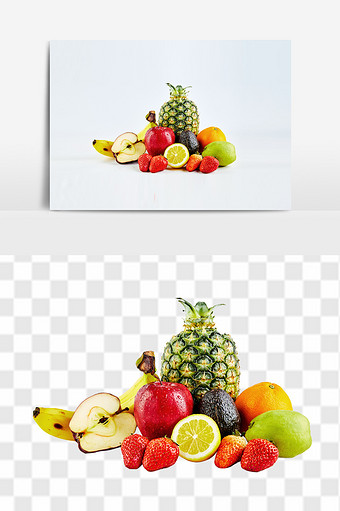 新鲜水果元素大组合图片