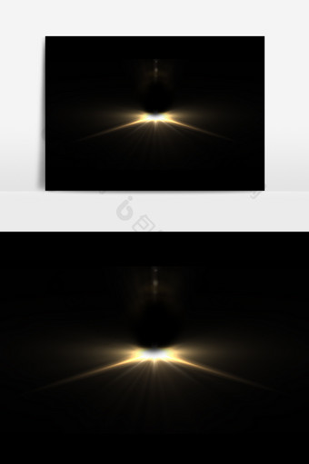 金色光芒四射效果元素素材图片