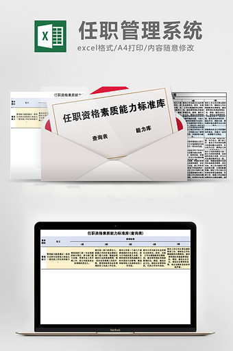 任职资格素质能力标准库excel模板图片