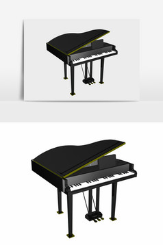 钢琴键子【AI素材】