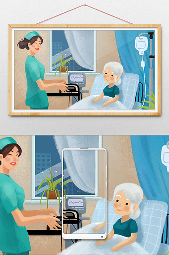 512国际护士节宣传插画设计图片
