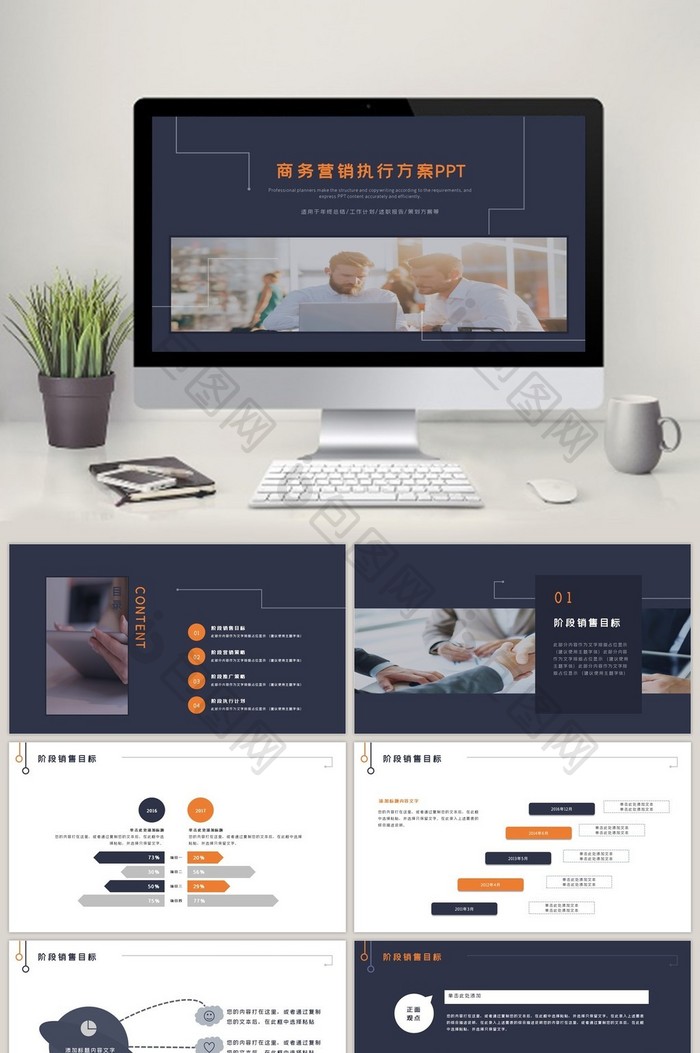 商务营销执行方案销售策略策划PPT模板