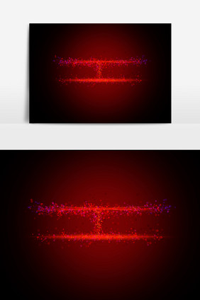 红色光晕光斑元素