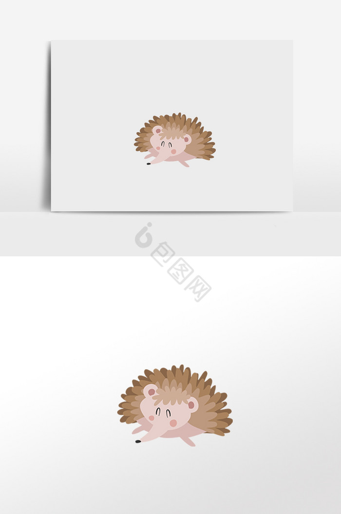 刺猬动物插画图片