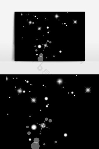 白色星光光效元素素材图片