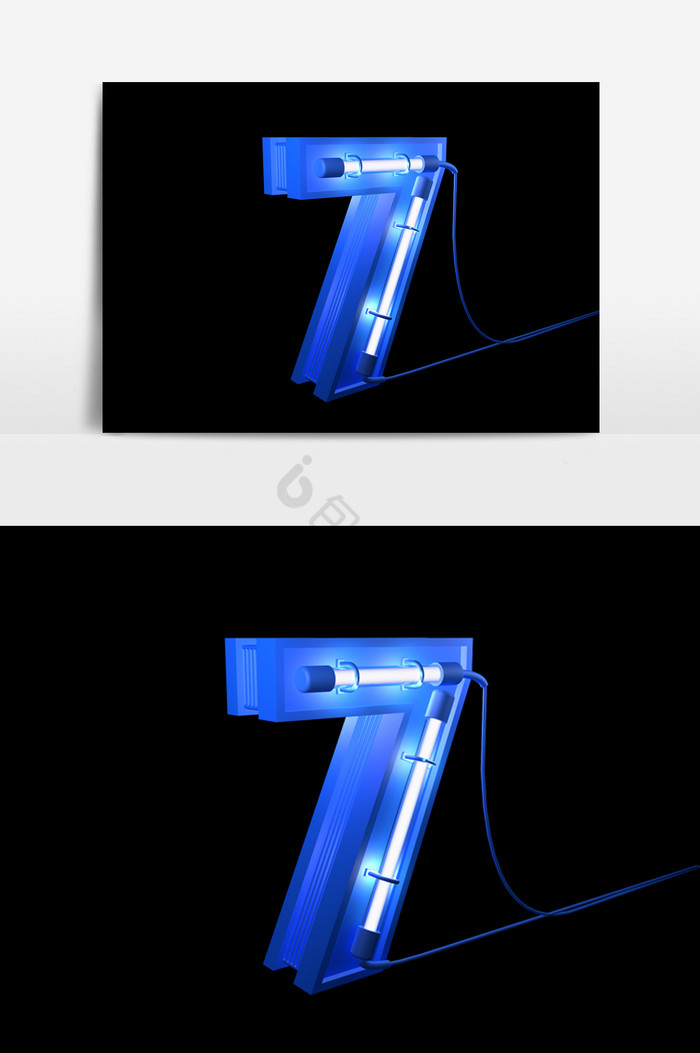 数字光效c4d几何数字图片