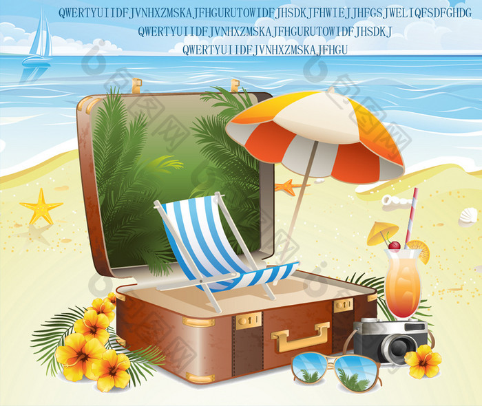 旅游季节夏日旅行手机海报