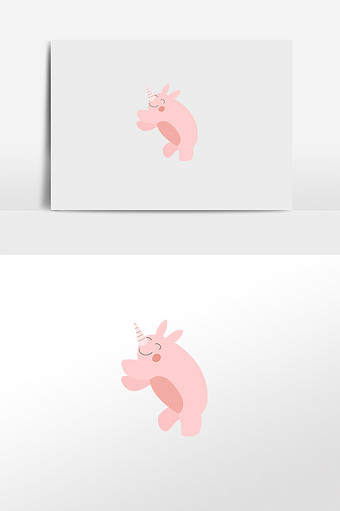 粉色卡通猪插画元素图片