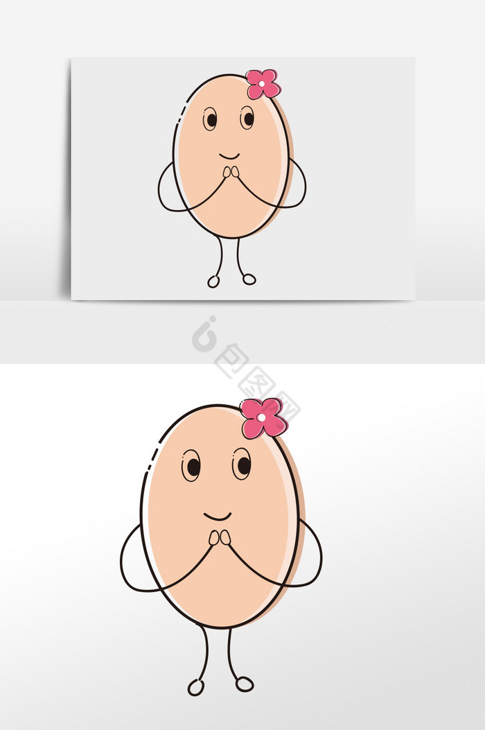 戴花鸡蛋表情女图片