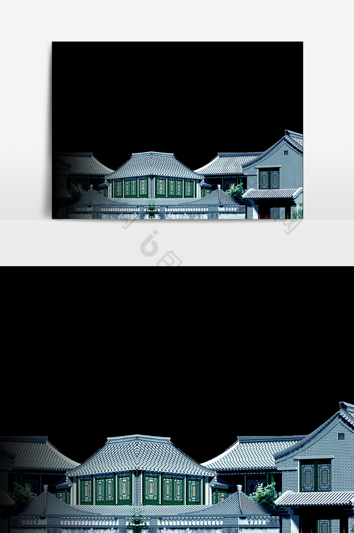 别墅房子设计背景图