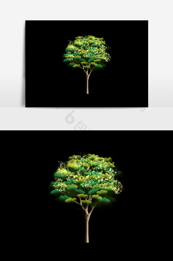 春季园林树木元素图片