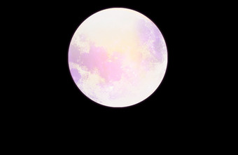 免抠粉红色月亮元素图片