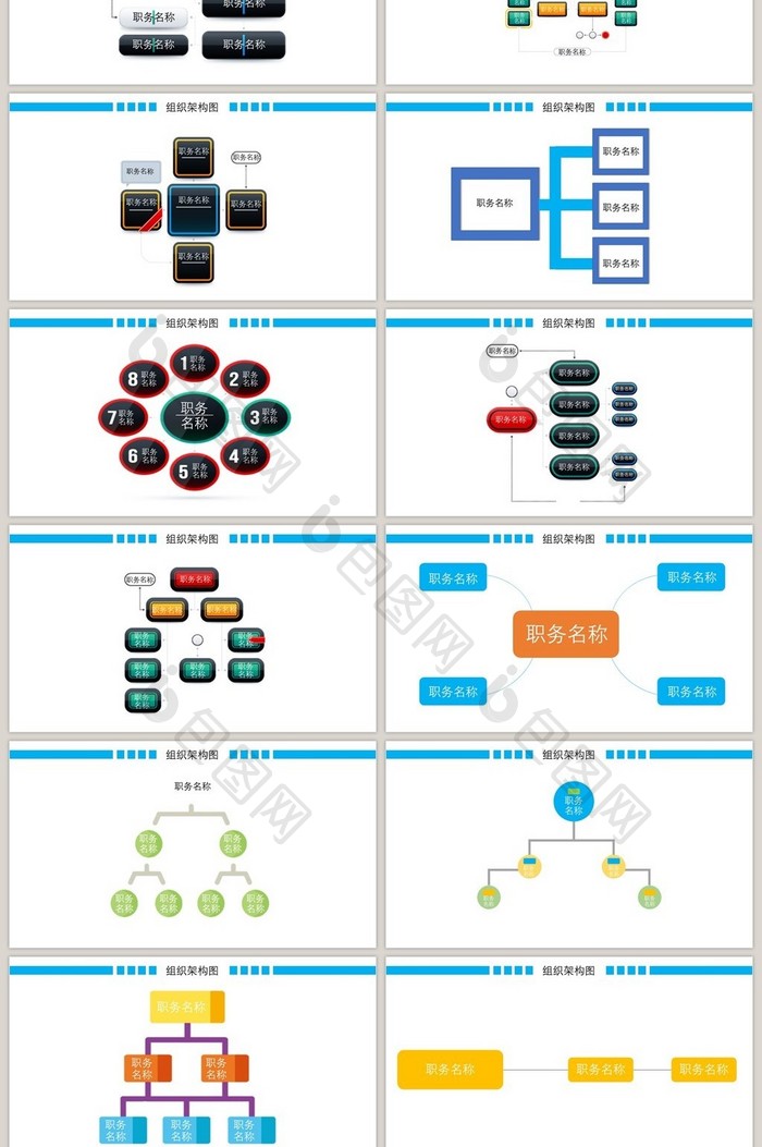 组织架构图PPT模版