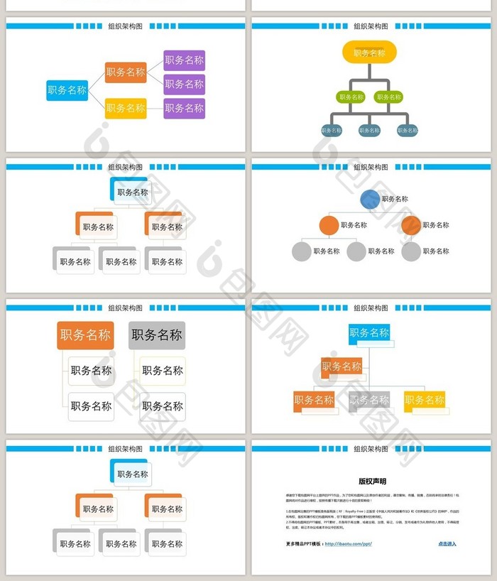 组织架构图PPT模版