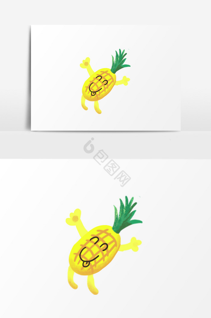 菠萝插画图片