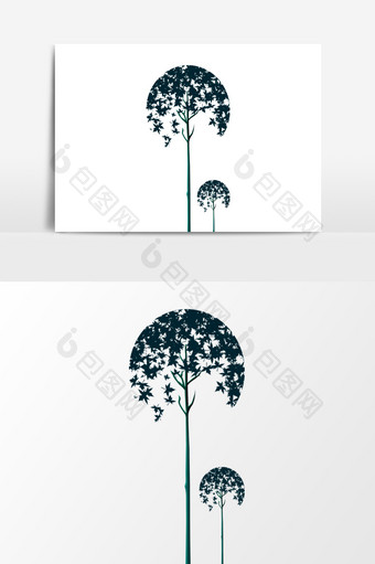 园林树木设计元素图片
