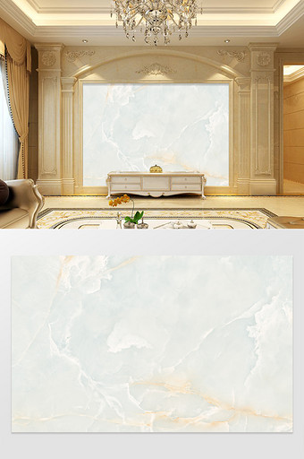 高清3D大理石纹山水花日出背景墙云线石图片