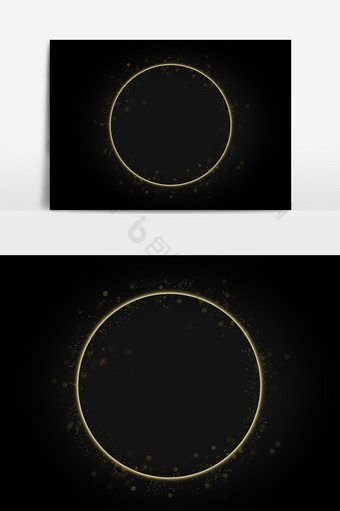 金色光圈光斑元素图片