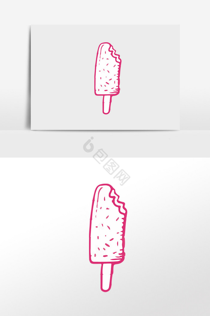 夏日立夏食物冰激凌插画图片