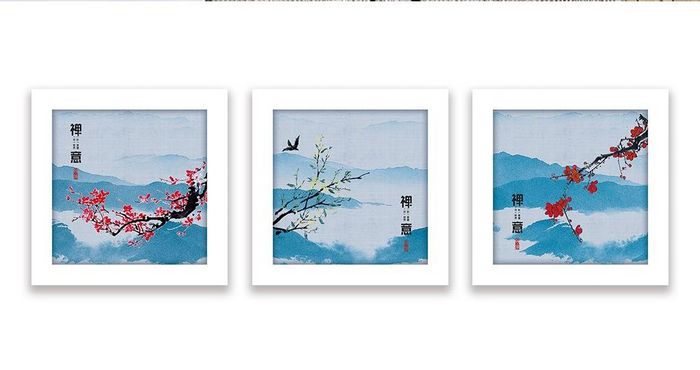 中国风花鸟水墨装饰画