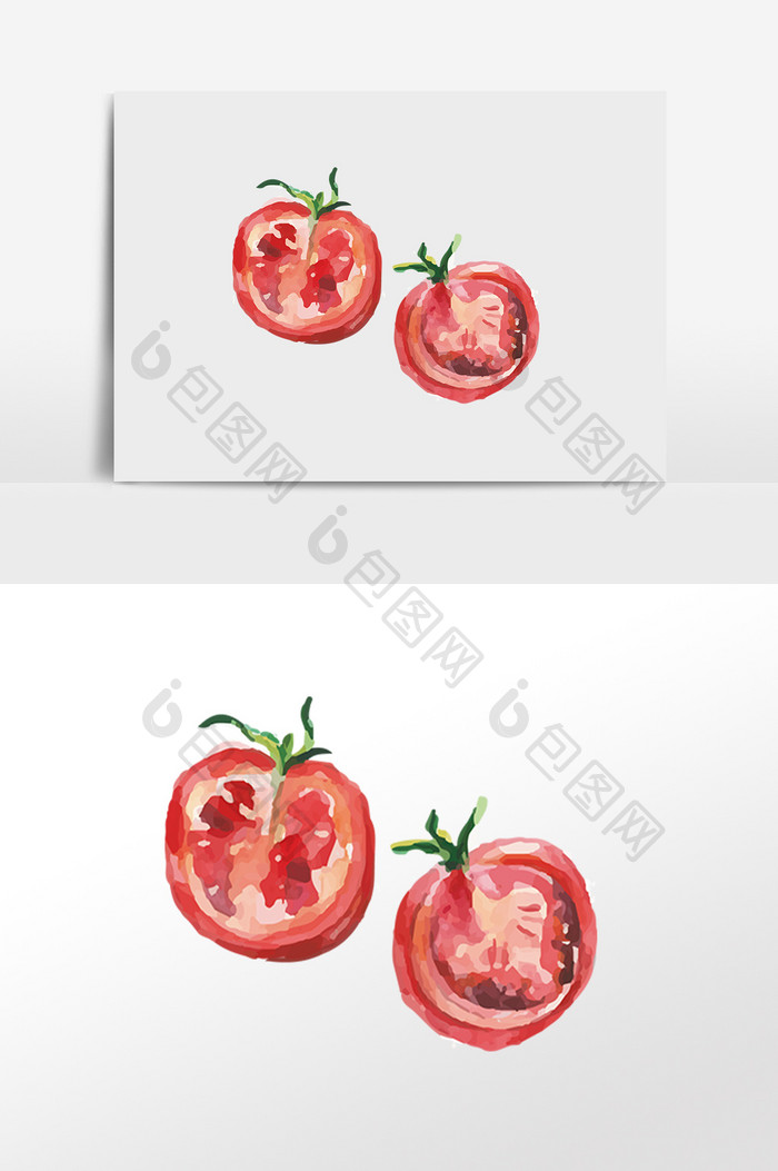 西红柿蔬菜元素插画