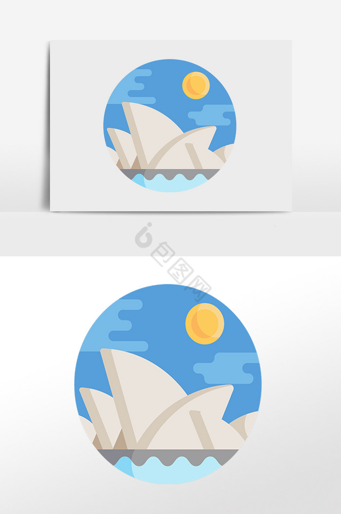 城市风景悉尼插画