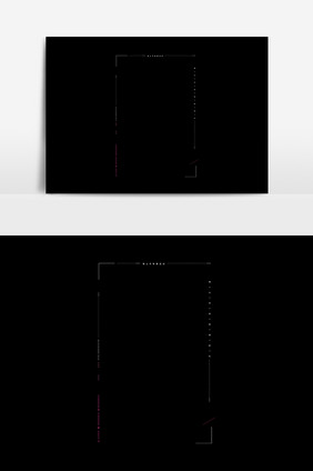 线条文字边框元素素材