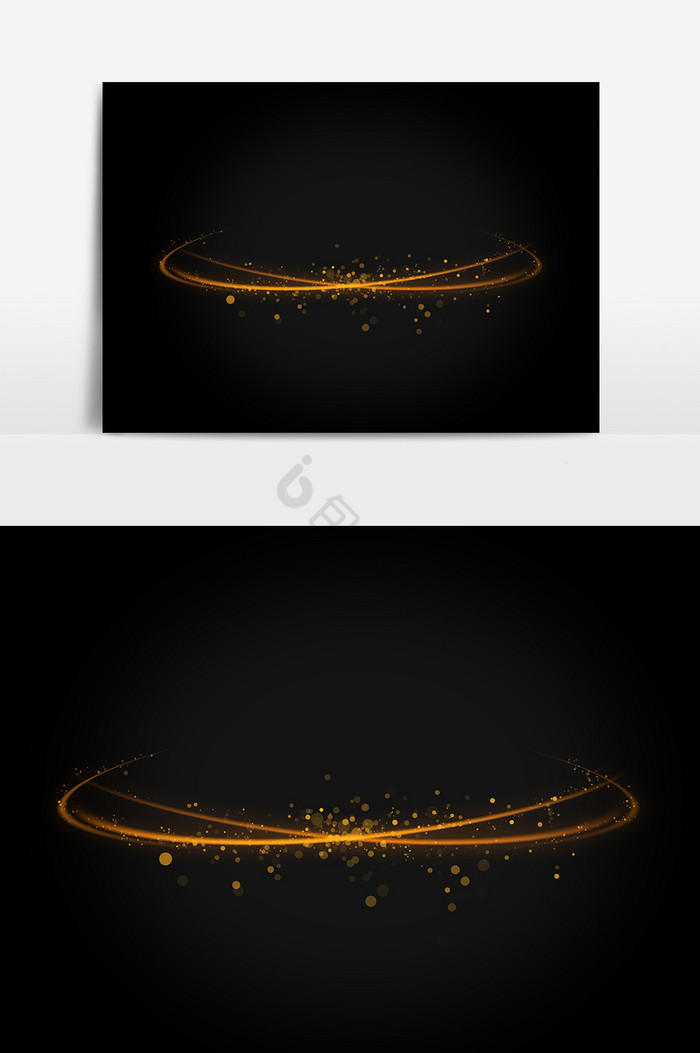 金色光纤光圈图片